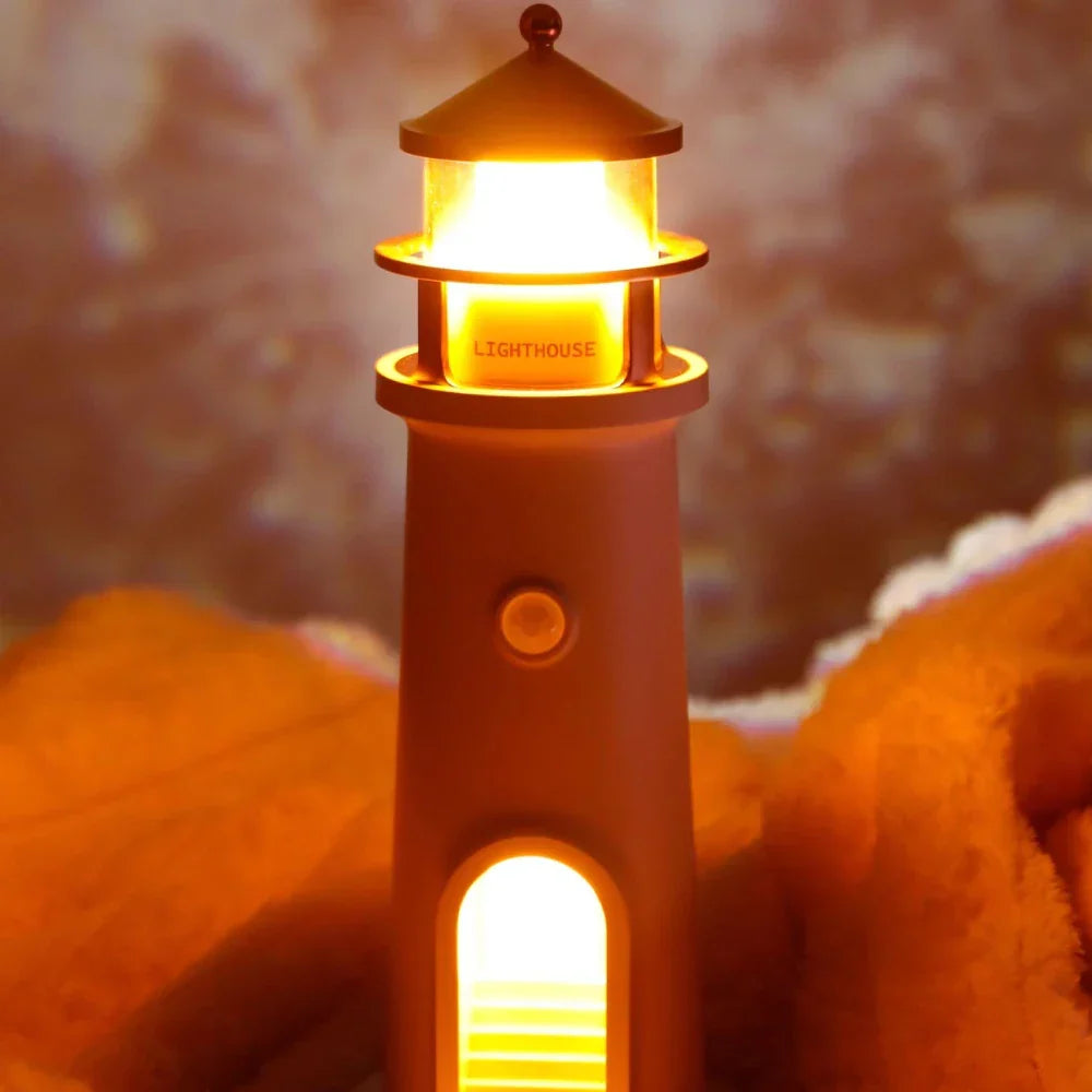Nachtlicht Kinderzimmer Leuchtturm mit Monddesign - Bewegungsaktivierte Nachtlampe für Schlafzimmer 2