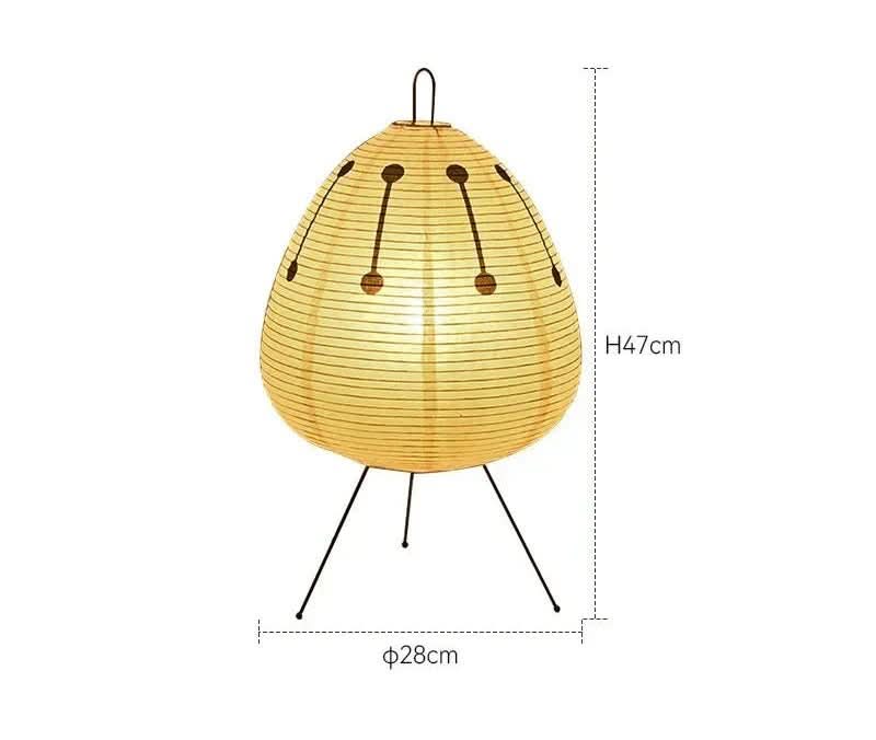Nachttischlampe Japanisches Design mit Sanftem Licht für Wohnzimmer und Schlafzimmer 5