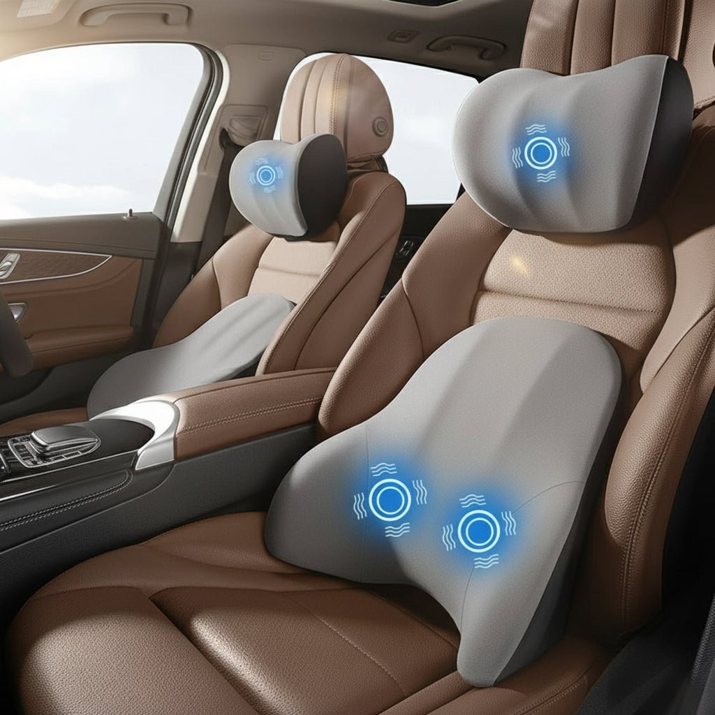 Nackenstützkissen mit Sanfter Vibration für Auto und Büro, Anpassungsfähiges Nackenkissen für Optimalen Komfort 1