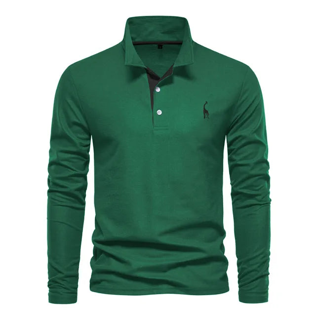 Variant image for Herren Langarmshirt Polo Stil Atmungsaktive Baumwolle für Komfort und Eleganz-43