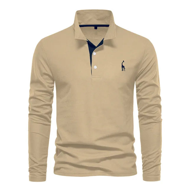 Variant image for Herren Langarmshirt Polo Stil Atmungsaktive Baumwolle für Komfort und Eleganz-14
