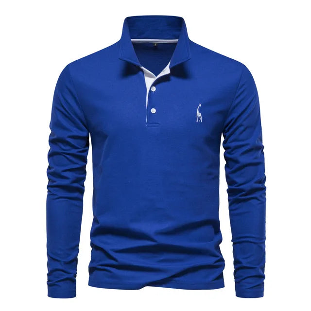 Variant image for Herren Langarmshirt Polo Stil Atmungsaktive Baumwolle für Komfort und Eleganz-19