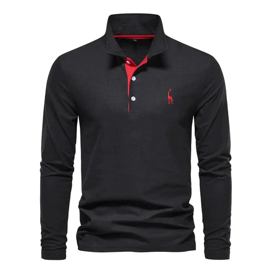 Variant image for Herren Langarmshirt Polo Stil Atmungsaktive Baumwolle für Komfort und Eleganz-2
