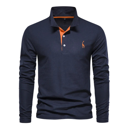 Variant image for Herren Langarmshirt Polo Stil Atmungsaktive Baumwolle für Komfort und Eleganz-25