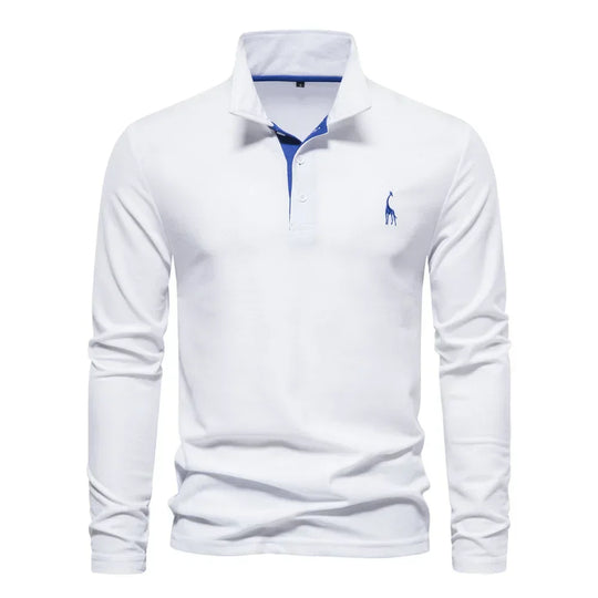 Herren Langarmshirt Polo Stil Atmungsaktive Baumwolle für Komfort und Eleganz-1