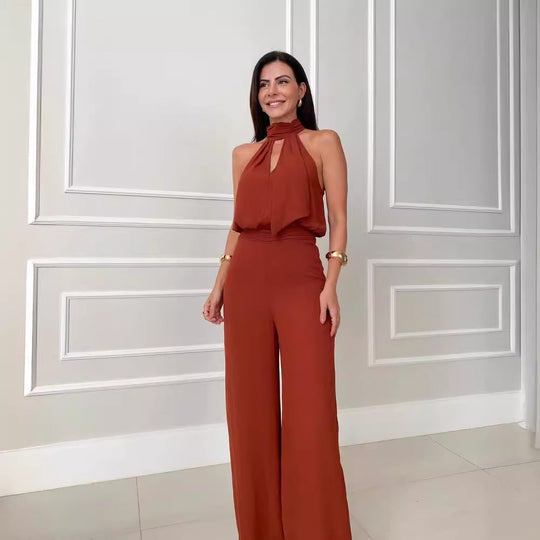 Variant image for Damen Jumpsuit Elegant Sommer Polyester für Stilvolle Anlässe-7
