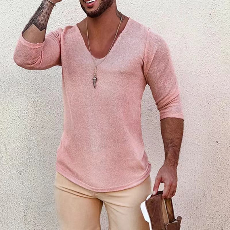 Herren Langarmshirt Baumwolle - Lässiges Longsleeve für Sommer