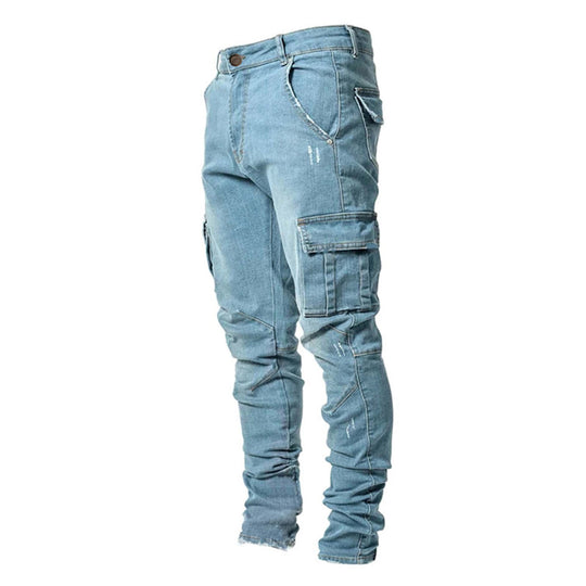 Herren Cargohosen Slim-Fit Baumwollmischung - Modernes Design mit Praktischen Taschen