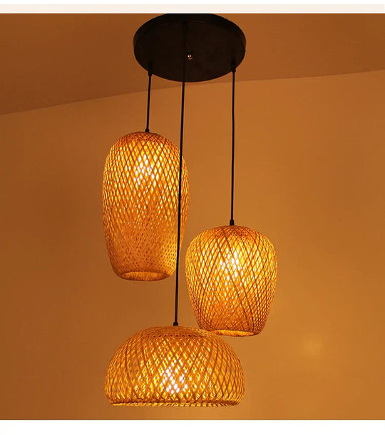 Pendelleuchte Rattan Stilvoll für Wohn- und Schlafzimmer 1