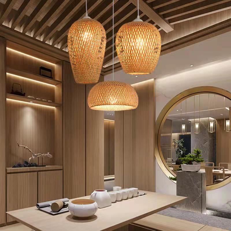 Pendelleuchte Rattan Stilvoll für Wohn- und Schlafzimmer 5