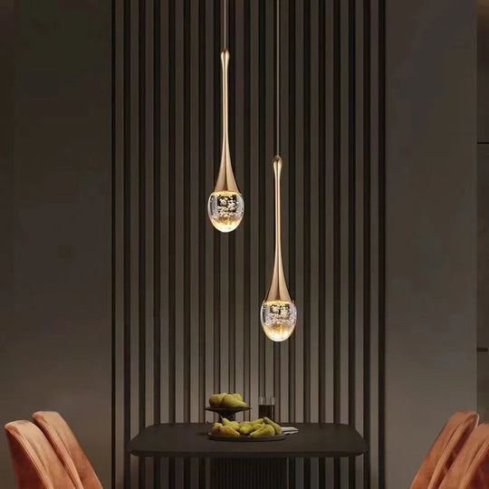 Pendelleuchte Tropfenform für Esszimmer und Wohnzimmer, Hängelampe mit Warmweißem Licht 6