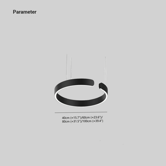 Pendelleuchte im Kreisdesign für Esszimmer und Wohnzimmer, Dimmbar, Höhenverstellbar, Energieeffiziente LED Hängelampe 5
