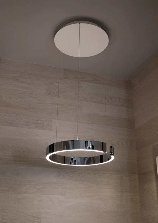 Pendelleuchte im Kreisdesign für Esszimmer und Wohnzimmer, Dimmbar, Höhenverstellbar, Energieeffiziente LED Hängelampe 7