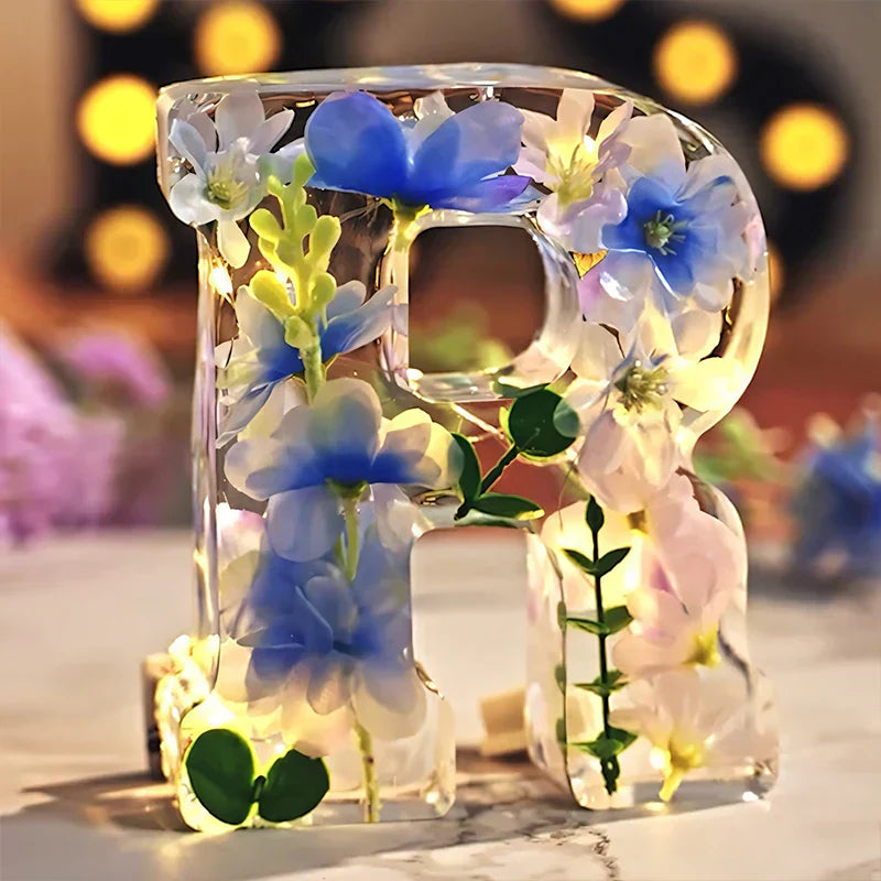 Personalisiertes Nachtlicht Kinder Mit Getrockneten Blumen Für Jeden Anlass 1