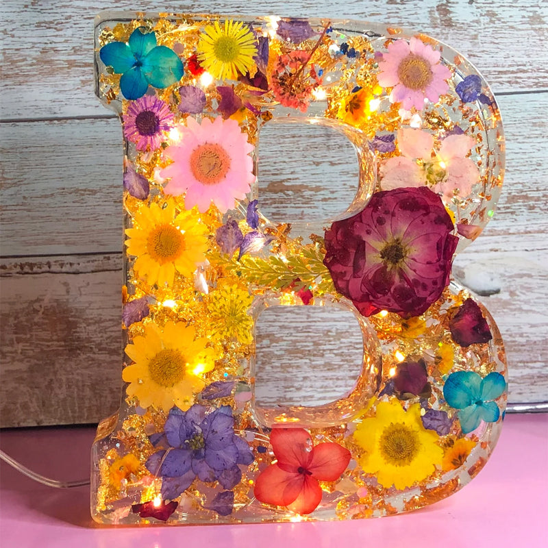 Personalisiertes Nachtlicht Kinder Mit Getrockneten Blumen Für Jeden Anlass 6