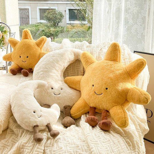 Plüschkissen mit Sonne und Mond für Kinder und Wohnzimmer 4
