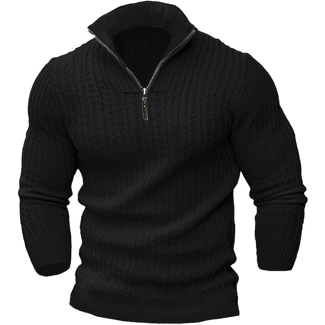 Variant image for Herrenpullover Zipper Stilvoller Komfort Aus Weichem Stoff-13