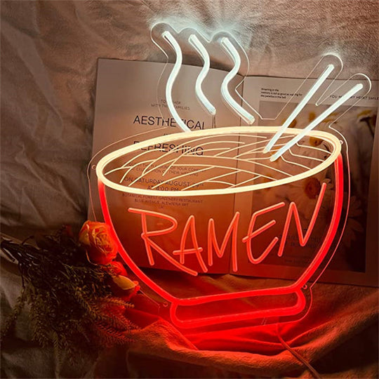 Ramen Neonlichtschild für Fans, Modernes Deko-Element für Küche und Wohnraum 1