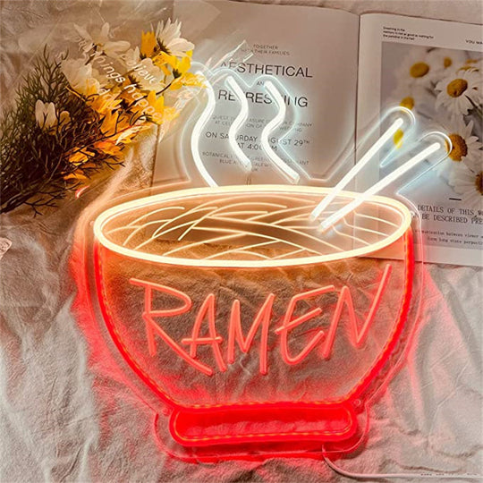Ramen Neonlichtschild für Fans, Modernes Deko-Element für Küche und Wohnraum 2