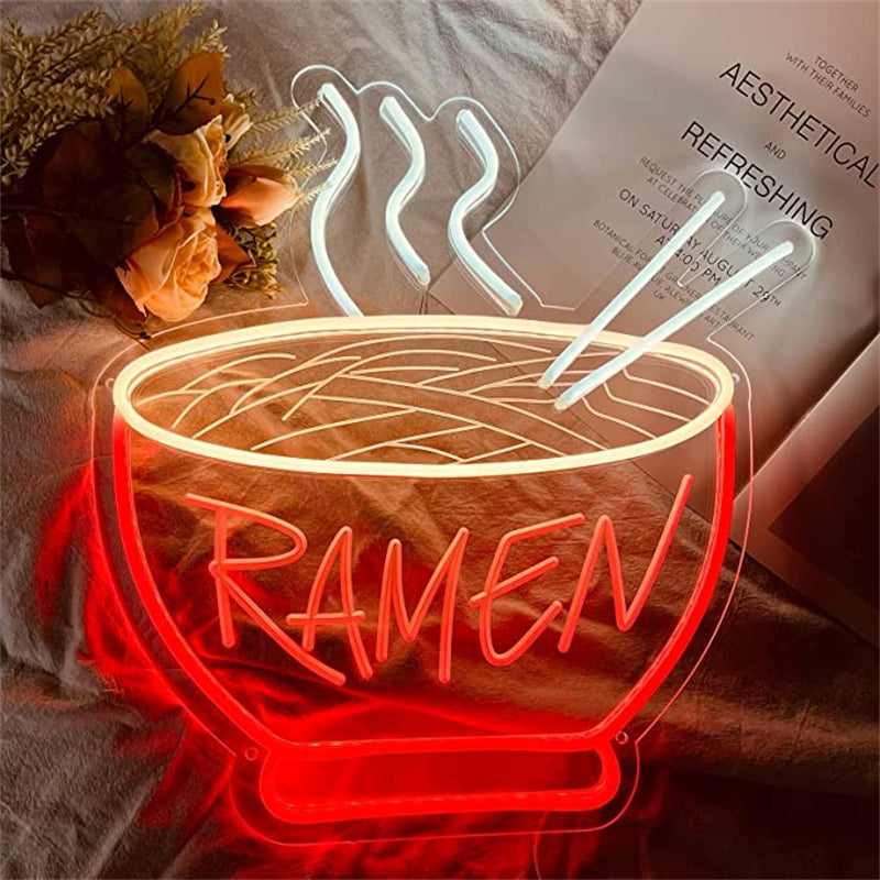Ramen Neonlichtschild für Fans, Modernes Deko-Element für Küche und Wohnraum 3
