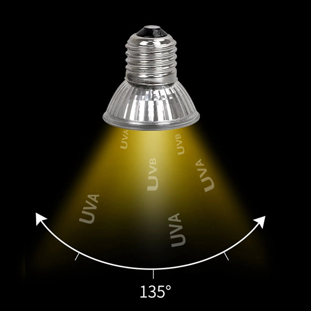 Reptilien Lampe UVA+UVB mit Temperaturregelung für Terrarien und Aquarien 3