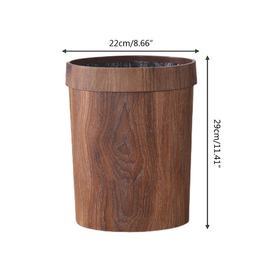 Retro Mülleimer Küchendesign mit Holzmaserung für Küche und Büro, 8L Abfalleimer 3