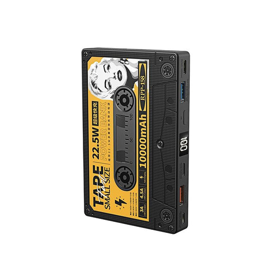 Retro Powerbank im Kassetten-Design 10000 mAh Tragbar USB Typ-C 6