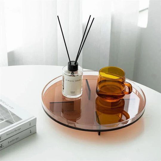 Rundes Aufbewahrungstablett Modern für Badezimmer und Heimorganisation 7