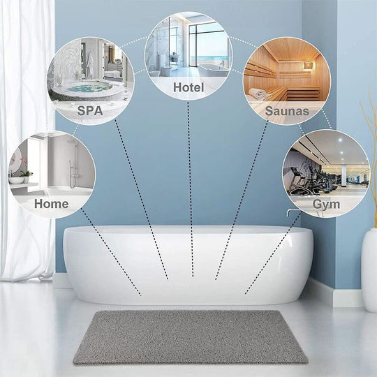 Rutschfeste Duschmatte mit Drainage-System für sicheres Duschen und Komfort 5
