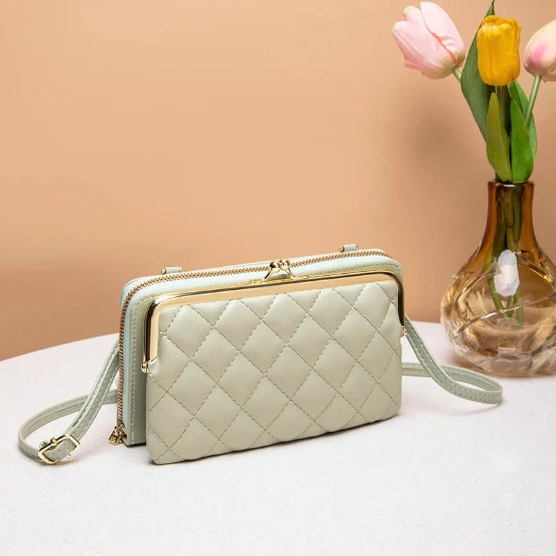 Damen Handtasche Crossbody Vegan Leder Praktisch 5