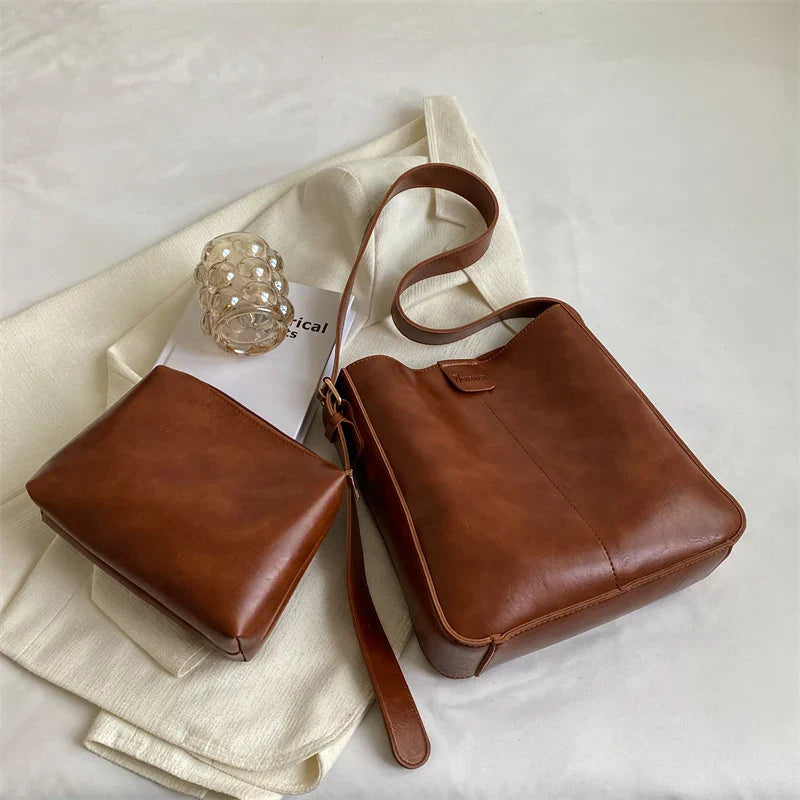 Damen Umhängetasche Vintage Chic aus Leder für Alltag und besondere Anlässe 3