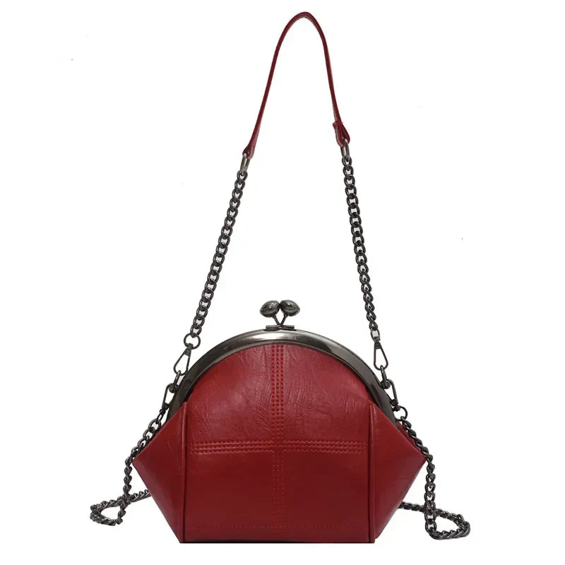 Damen Handtasche Crossbody Kettendetail PU-Leder Elegant 6