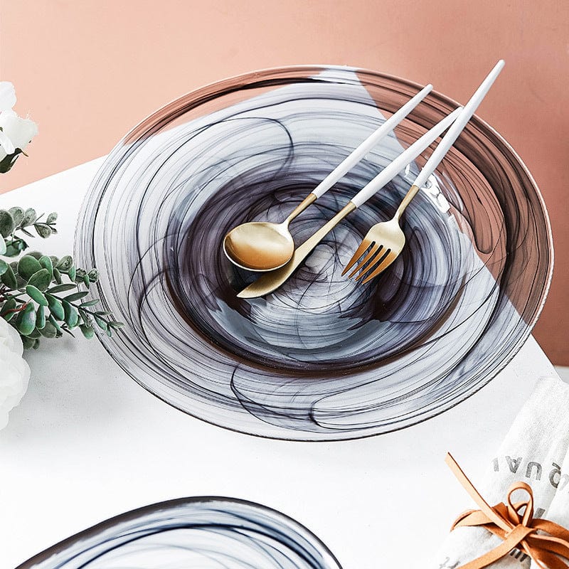 Salatschüssel Glas Unregelmäßiges Design für Stilvolle Tischdekoration 3