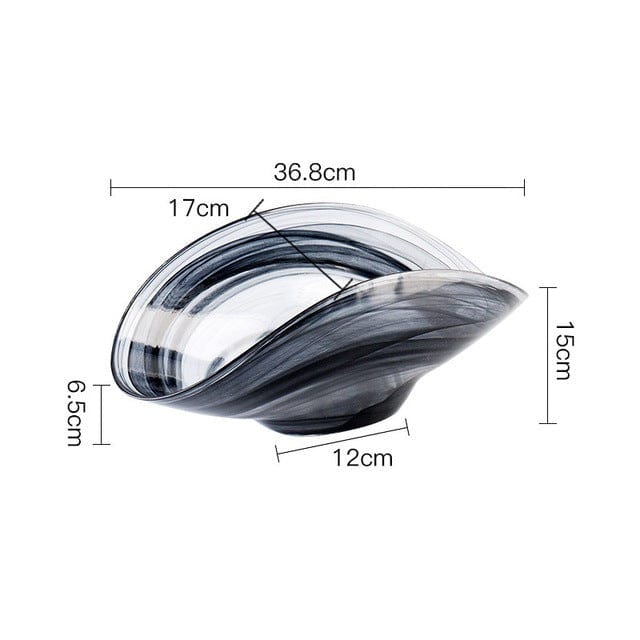 Salatschüssel Glas Unregelmäßiges Design für Stilvolle Tischdekoration 7
