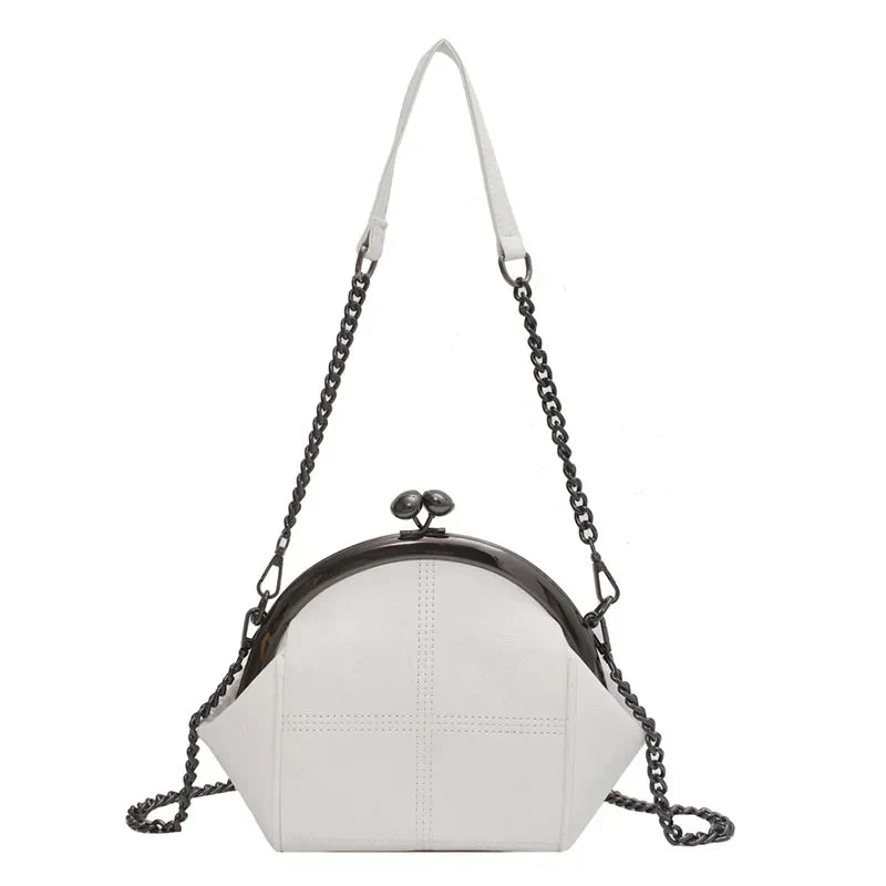 Damen Handtasche Crossbody Kettendetail PU-Leder Elegant 5
