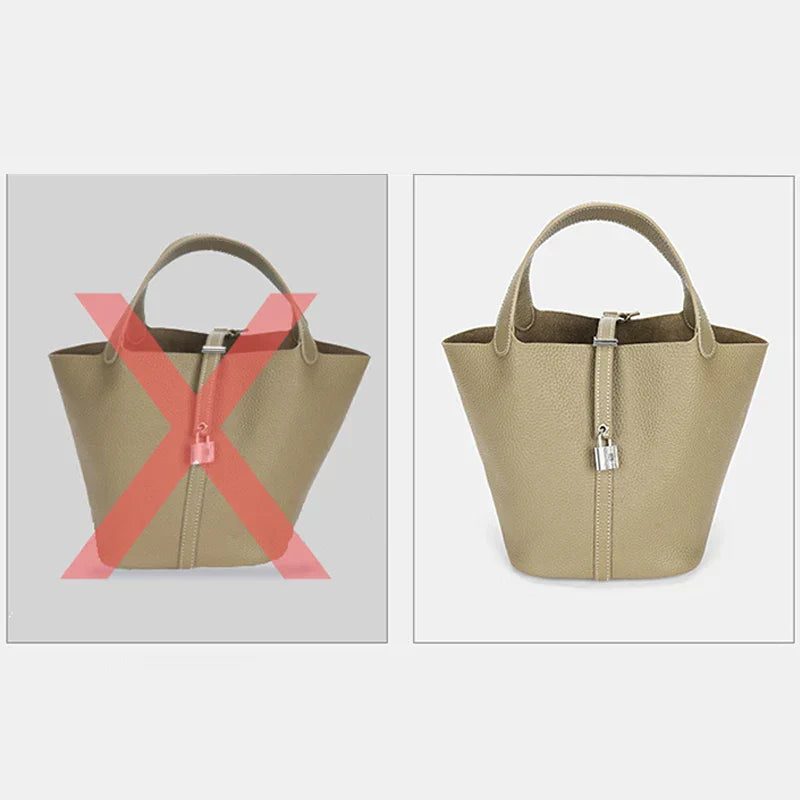 Damen Handtasche Organizer Stilvolles Design Kunstleder 3