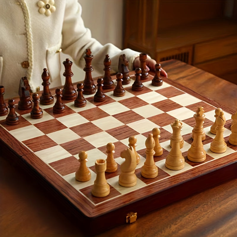 Schachspiel aus Holz für Erwachsene und Kinder 4