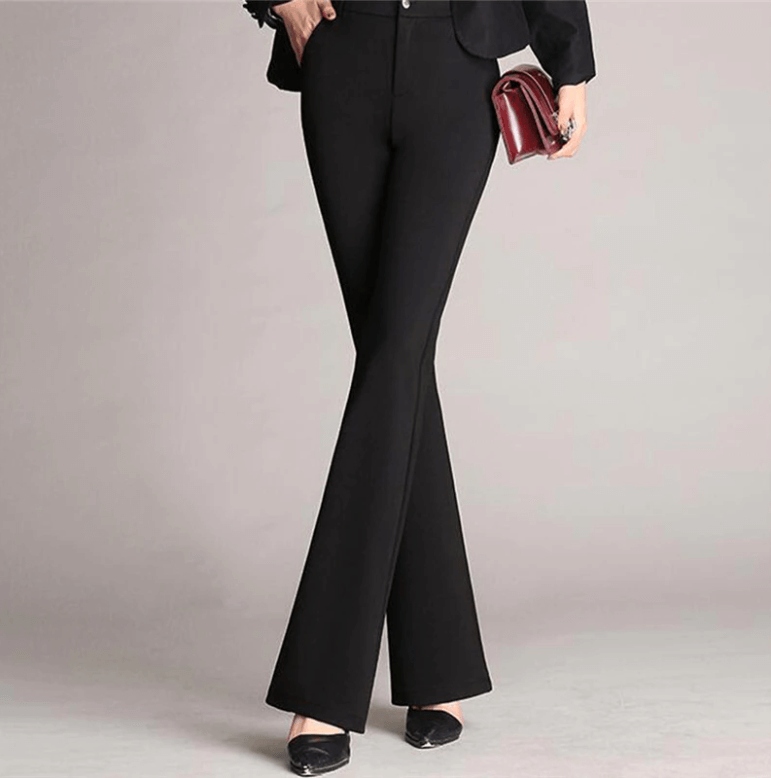 Schlanke Highwaist Schlaghosen