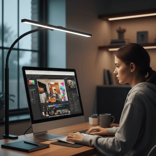 Schreibtischlampe mit flexiblem Schwanenhals für Büro und Zuhause 4