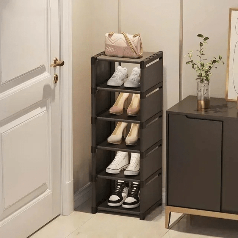 Schuhregal Schmal Stapelbar für Ecken – Platzsparende Schuhablage für Ordnung im Flur 6