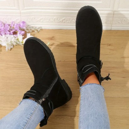 Damen Knöchelstiefel Eleganter Leder Stil für Jeden Anlass 4