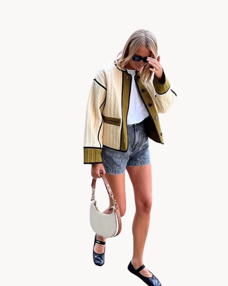 Damenjacke Stilvoll Vielseitig Polyester-Baumwollmischung 6