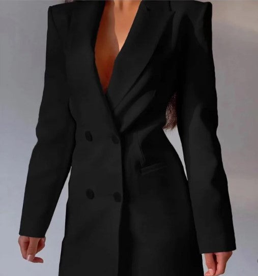 Variant image for Damen Blazerkleid Zweireihig Festlich Polyester-17