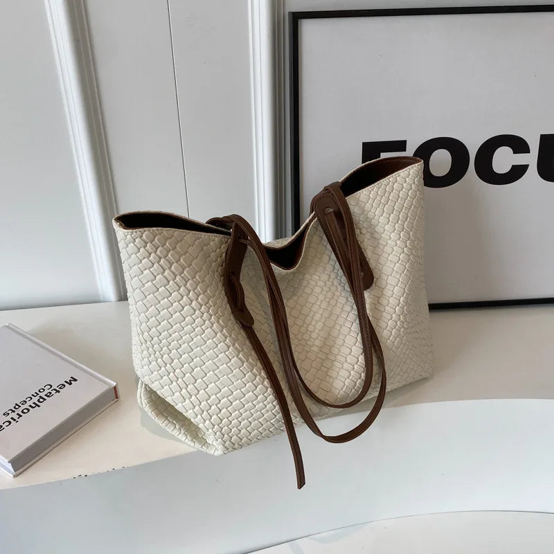 Damen Umhängetasche Geflochtenes Design Kunstleder für Alltag und Freizeit 5