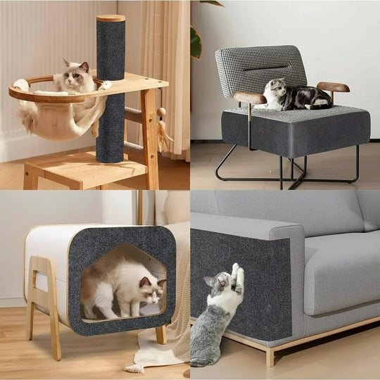 Selbstklebende Kratzschutzplatte für Katzen - Transparente Möbel- und Wandabdeckung 3