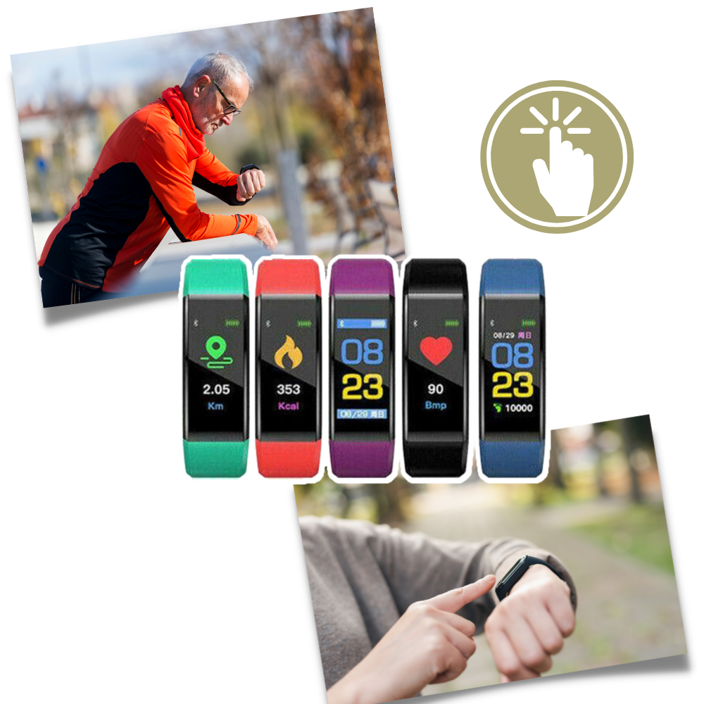 Senioren Smartwatch mit Gesundheitsmonitor und Schrittzähler 3
