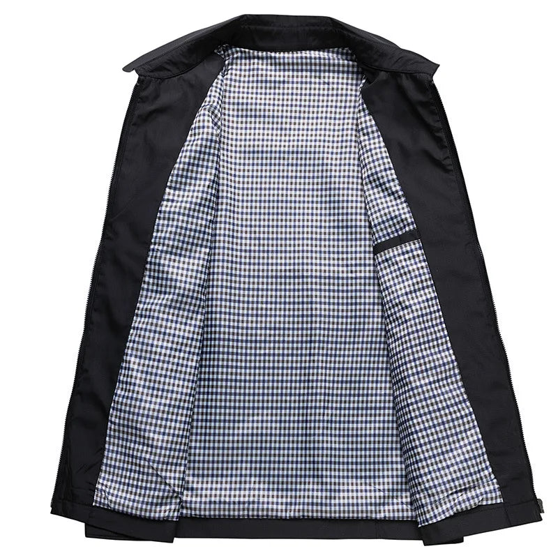 Herrenjacke Business Casual Leichte Baumwoll-Polyester-Mischung 2