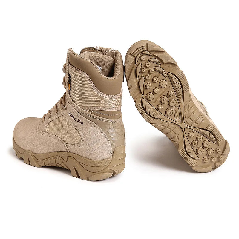 Herren Arbeitsstiefel Outdoor Strapazierfähig Leder Bequeme Passform-4