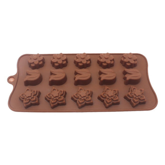 Silikon Backform Herz Blumen für kreative Kuchen und Schokoladenkreationen 14