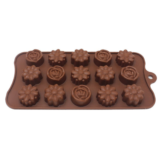 Silikon Backform Herz Blumen für kreative Kuchen und Schokoladenkreationen 5